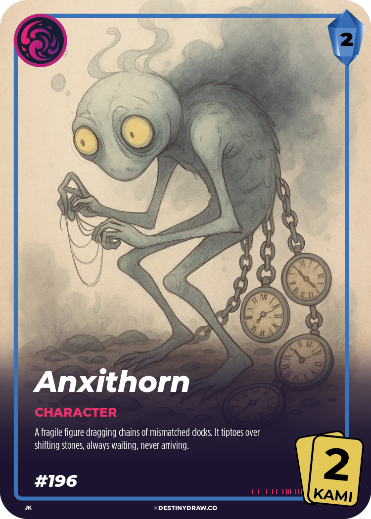 Front design of the Anxithorn DestinyDraw Card in Rare (Kami 2)