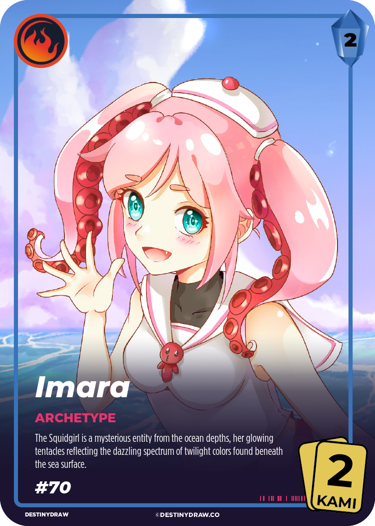 Front design of the Imara DestinyDraw Card in Rare (Kami 2)